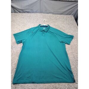 RHONE Mens XL TG Teal Performance Golf Polo Shirt Short Sleeve Breathable